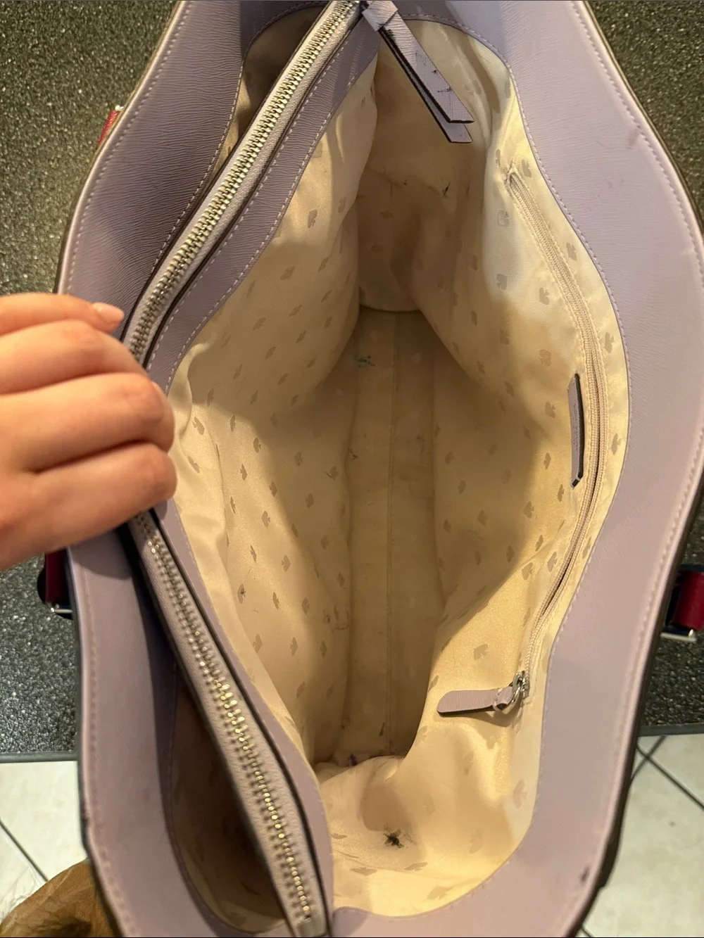 kate spade Women’s Purple, Blue & Red Leather Colorblock Tote with Tag